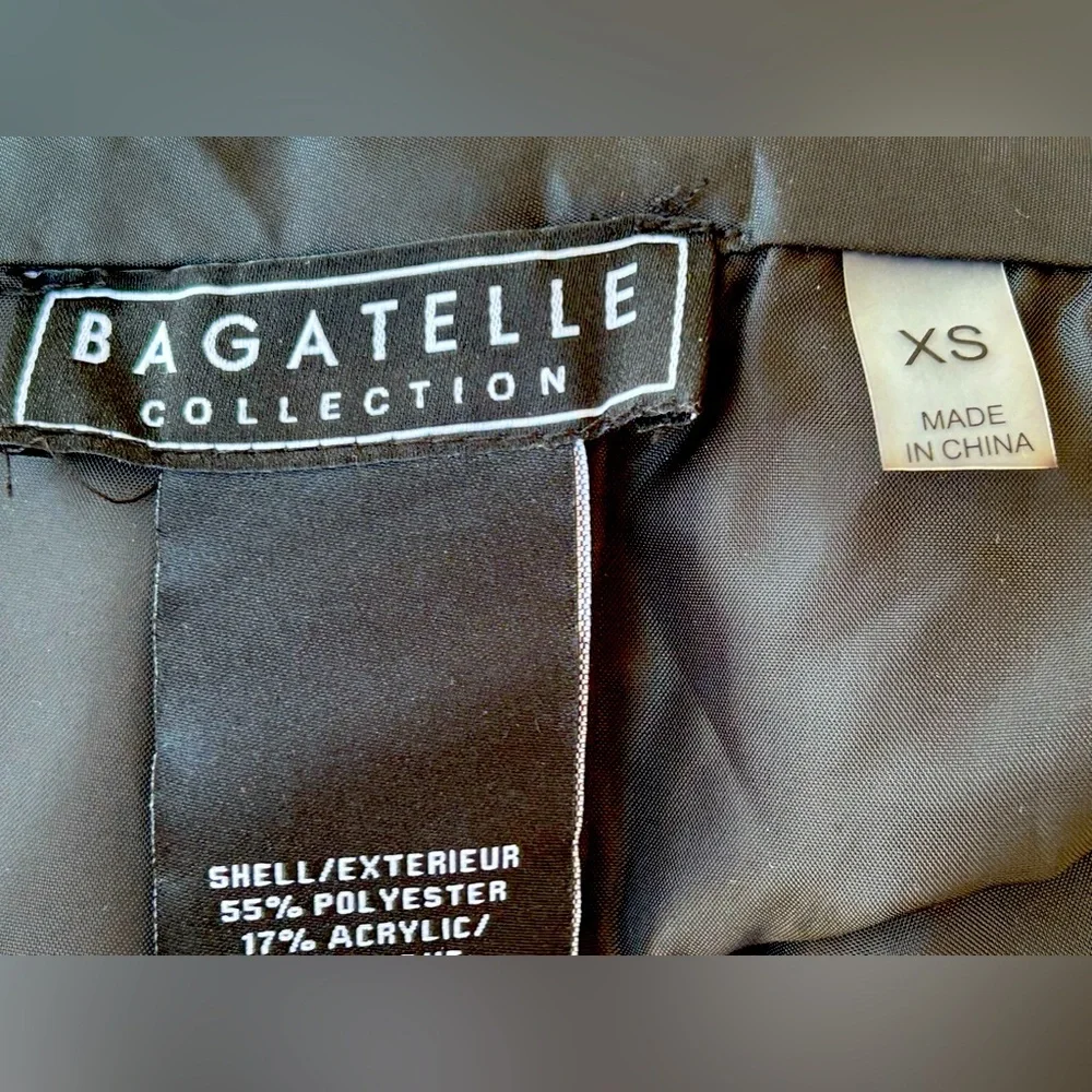 BAGATELLE sXS adorable houndstooth mini Black/brown w/velvet trim details - Picture 3 of 5